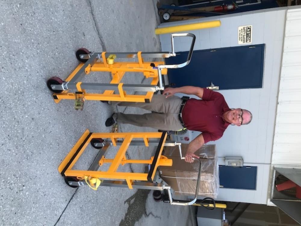 We purchased new equipment movers for our Orlando, Jack